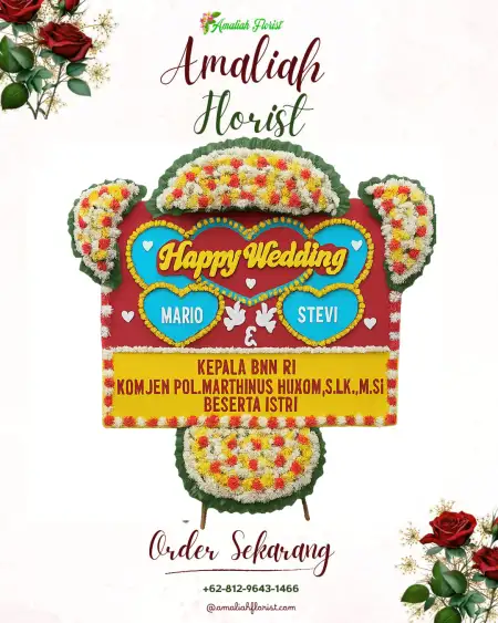 Papan Bunga Pernikahan Bakunase Dua